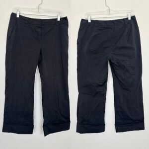 Jil Sander Trouser Pant Roll Cuff Black Minimalist Workwear Women's EU 38 US 8